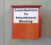 Instructions on how to contribute. Photo of contribution box.
